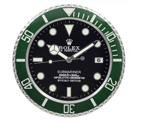 Rolex Wall Clock : Green Submariner
